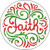 Faith Christmas Novelty Metal Circle Sign
