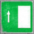 Up, Door Right Novelty Metal Square Sign