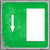 Down, Door Right Novelty Metal Square Sign