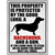 Protected By Good Lord Dachshund Gun Novelty Metal Parking Sign