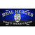 Real Heroes Blue Metal Novelty License Plate