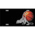 Basketball With Net Offset Metal Novelty License Plate