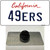 49ERS California State Wholesale Novelty Metal Hat Pin