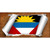 Antigua & Barbuda Flag Scroll Metal Novelty License Plate