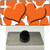Orange White Giraffe Orange Centered Hearts Wholesale Novelty Metal Hat Pin