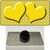 Yellow White Quatrefoil Yellow Center Hearts Wholesale Novelty Metal Hat Pin