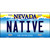Native Nevada Novelty Metal License Plate
