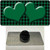 Green Black Houndstooth Green Center Hearts Wholesale Novelty Metal Hat Pin