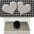 Grey Black Houndstooth Grey Center Hearts Wholesale Novelty Metal Hat Pin