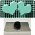 Mint Black Houndstooth Mint Center Hearts Wholesale Novelty Metal Hat Pin