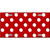 White Polka Dots Red Metal Novelty License Plate
