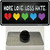 More Love Less Hate Rainbow Wholesale Novelty Metal Hat Pin