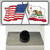 California Crossed US Flag Wholesale Novelty Metal Hat Pin