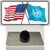 United Nation Crossed US Flag Wholesale Novelty Metal Hat Pin