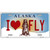 I Love Fly Alaska State Novelty Metal License Plate