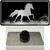 Horse Black Brushed Chrome Novelty Metal Hat Pin