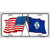 Guam Crossed US Flag Novelty Metal License Plate