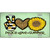 Peace Love Summer Sunflower Novelty Metal License Plate