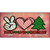 Peace Love Christmas Novelty Metal License Plate