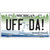 Uff Da Michigan Novelty Metal License Plate