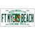 Florida FT Myers Beach Novelty Metal License Plate