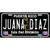 Juana Diaz Puerto Rico Black Novelty Metal License Plate