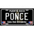 Ponce Puerto Rico Black Novelty Metal License Plate