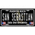 San Sebastian Puerto Rico Black Novelty Metal License Plate