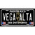 Vega Alta Puerto Rico Black Novelty Metal License Plate