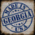 Georgia Stamp On Wood Novelty Metal Square Sign