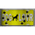 Dog Lover Yellow Brushed Chrome Novelty Metal License Plate Tag