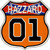 Rebel Hazzard 01 Novelty Metal Highway Shield Sign