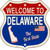 Delaware Established Novelty Metal Highway Shield Sign