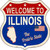 Illinois Established Novelty Metal Highway Shield Sign