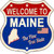 Maine Established Novelty Metal Highway Shield Sign