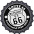 Missouri Route 66 Centennial Novelty Metal Bottle Cap Sign