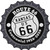 Kansas Route 66 Centennial Novelty Metal Bottle Cap Sign