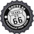 Texas Route 66 Centennial Novelty Metal Bottle Cap Sign