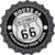 California Route 66 Centennial Novelty Metal Bottle Cap Sign