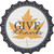 Give Thanks Leaf Novelty Metal Bottle Cap Sign