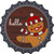 Gingerbread Man Says Hello Novelty Metal Bottle Cap Sign