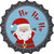 Santa Says Ho Ho Ho Novelty Metal Bottle Cap Sign