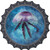 Jellyfish Blue Novelty Metal Bottle Cap Sign