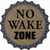 No Wake Zone Novelty Bottle Cap Sticker Decal