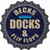Decks Docks and Flip Flops Novelty Bottle Cap Sticker Decal