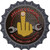 Flip Off Wrench Novelty Bottle Cap Sticker Decal