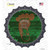 Bigfoot Hunter Footprint Novelty Bottle Cap Sticker Decal