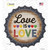 Love Is Love Rainbow Novelty Bottle Cap Sticker Decal