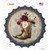 Flowers In Boots Novelty Bottle Cap Sticker Decal