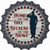 Salute Home Because Of Brave Novelty Bottle Cap Sticker Decal